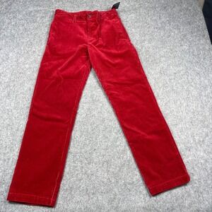 Polo Ralph Lauren Corduroy Pants Youth Size 16 Red Stretch Holiday NEW